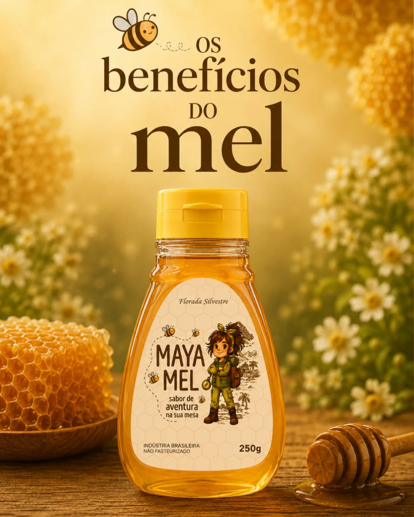 Publicação da Maya Mel sobre os benefícios do mel Silvestre